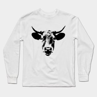 Cow Head Cattle Icon Long Sleeve T-Shirt